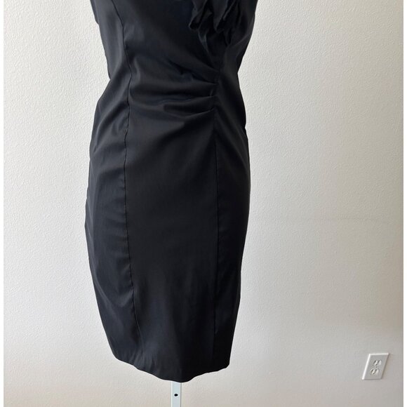 Xscape Dress 6 Ruffles BodyCon Little Black Dress Coquette Romantic Femme Fatale - Picture 12 of 16